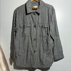LOFT Cotton Utility Shirt Jacket